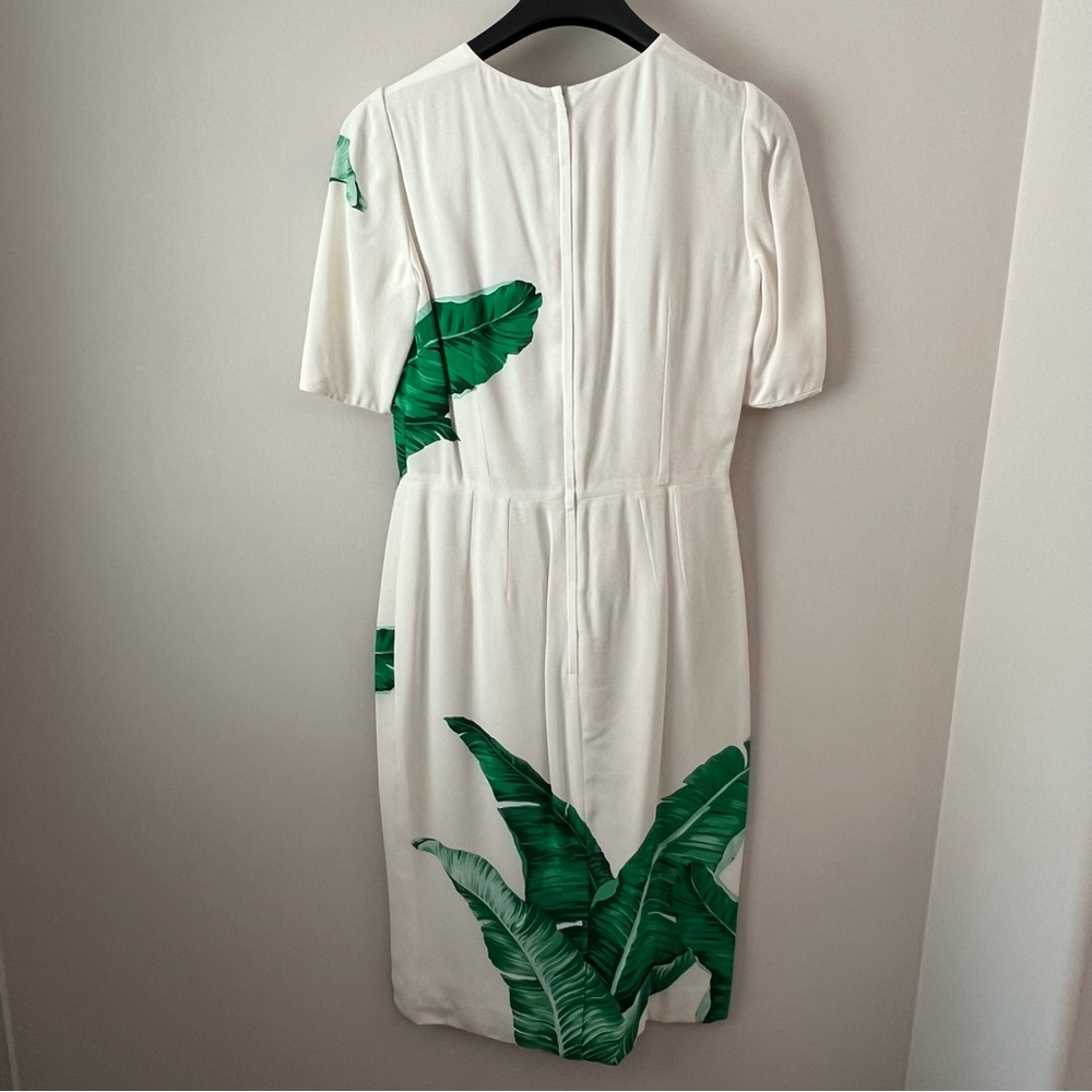 NWOT Dolce&Gabbana Banana Leaf-Print Sheath Dress - Picture 8 of 16